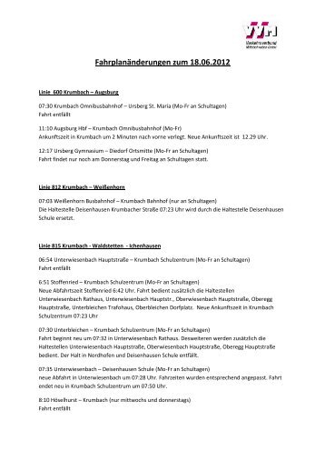 815 Krumbach - VVM - Verkehrsverbund Mittelschwaben GmbH