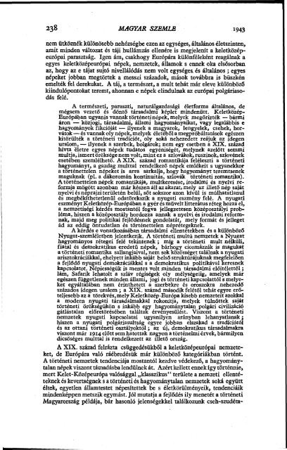 Magyar Szemle 45. kötet (1943. 7-12. sz.) - izamky.sk