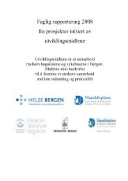 Rapporteringshefte 2008 - Helse Bergen