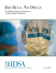 Bad Bugs No Drugs (PDF) - Infectious Diseases Society of America