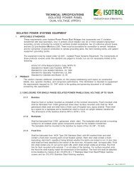 technical specifications isolated power panel dual voltage ... - Bender