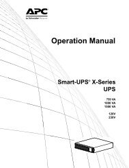 APC Smart-UPS X-Series Operation Manual - Edgetch