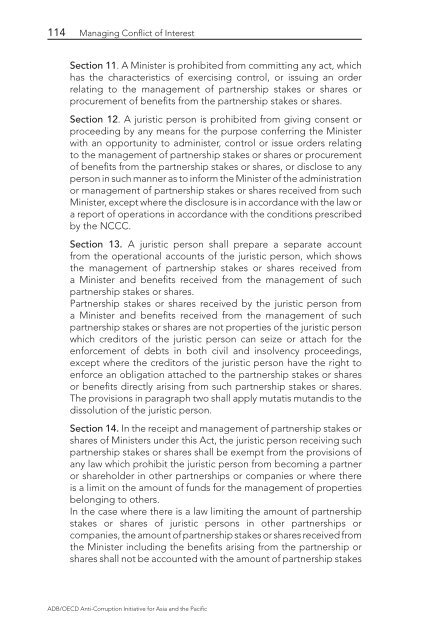 Managing Conflict of Interest - Organisation for Economic Co ...