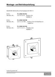 Montage- und Betriebsanleitung - Franke