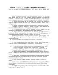 Proces verbal - Primaria Municipiului Brasov
