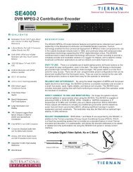 SE4000 DVB MPEG-2 Contribution Encoder