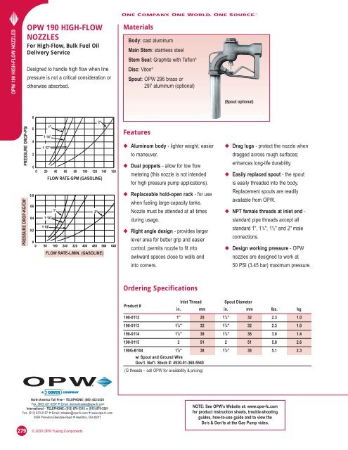 Download OPW 190 Manual Nozzle, Technical PDF - Oilybits.com