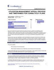 Utilization Management Appeal Process and Timeframes for ...