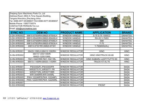 sync no oem no product name application brand