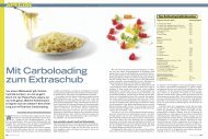 Mit Carboloading zum Extraschub - Fit for Life