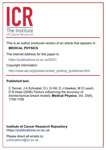 Factors influencing the accuracy of biomechanical breast models