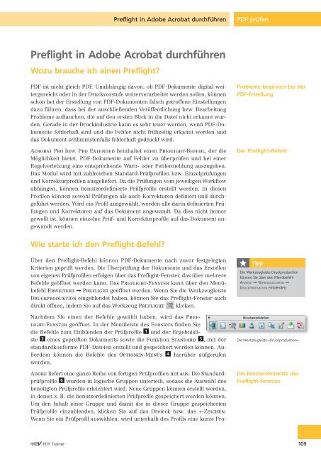 PDT-TR-1-T01: Preflight in Adobe Acrobat durchführen