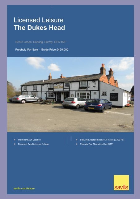 Licensed Leisure The Dukes Head - Savills