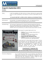 Infoblatt August und September 2012 - Pfarreiengemeinschaft Utting ...