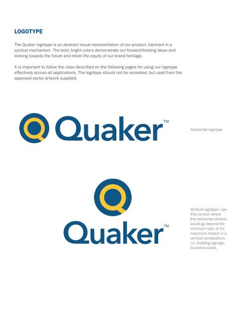 QUAKER intERim bRAnd gUidElinEs - Quaker Chemical Corporation