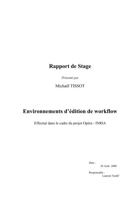 Rapport de Stage - Projet Opéra