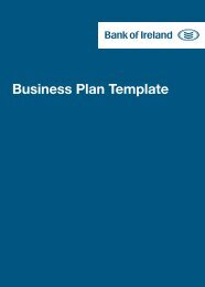 Business Plan Template - Business Banking - Bank of Ireland