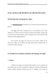 8. EL LENGUAJE DE REGLAS GRAMATICALES