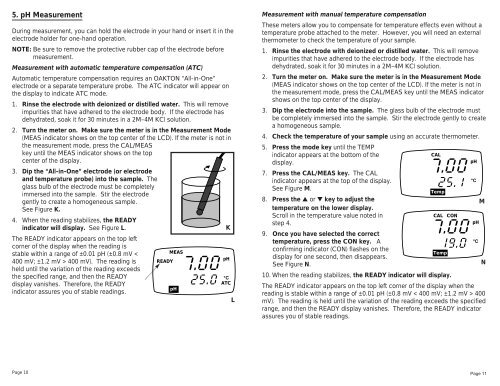 OAKTON pH 10 manual 8/00 rev - Oakton Instruments