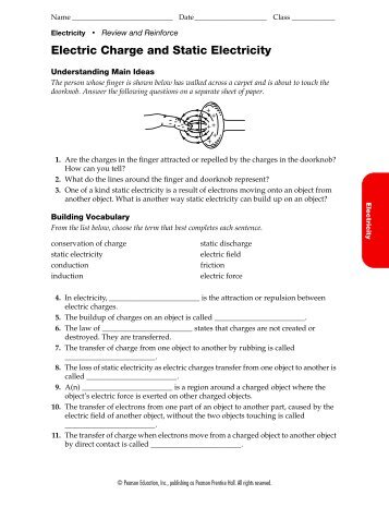 Electric Charge and Static Electricity - Royal Oak Schools