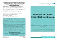 Induction of Labour (with intact membranes)