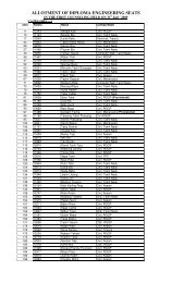 allotment of diploma engineering seats - Directorate of Higher ...