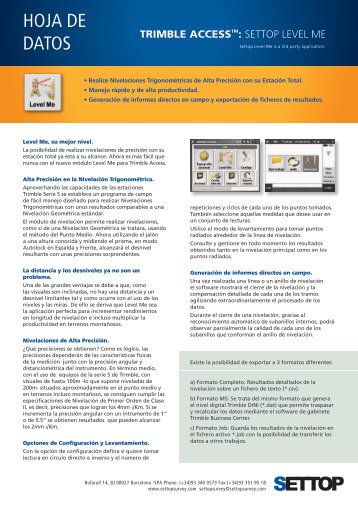 Hoja de datos (Spanish) - Al-Top TopografÃ­a