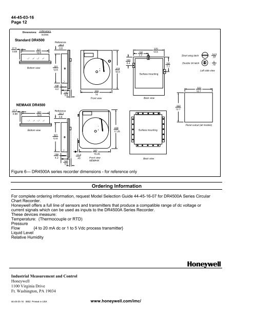 DR4500A Truline HTST, STLR, and Pasteurization Flow ... - Honeywell