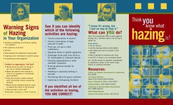 BROC-007 hazing brochure.qxp - University of Arizona Athletics
