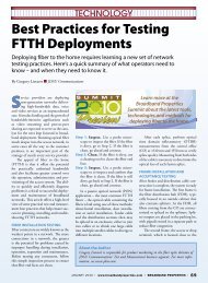 Best Practices for Testing FTTH Deployments - Broadband Properties