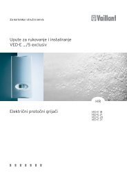 Upute za rukovanje i instaliranje VED-E â¦/5 exclusiv ... - Vaillant