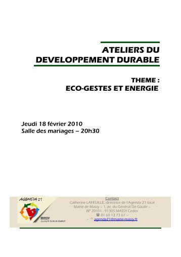 Eco-gestes et Ã©nergie - Massy