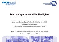 Lean Management und Nachhaltigkeit - Refa-chemie.de