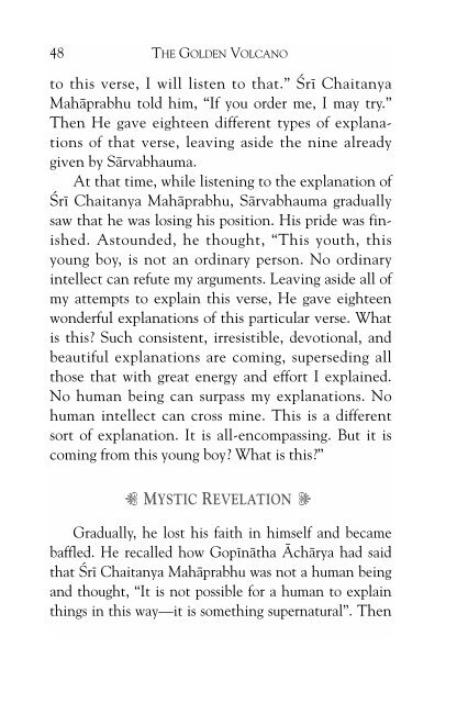 The Golden Volcano of Divine Love - Sri Chaitanya Saraswat Math