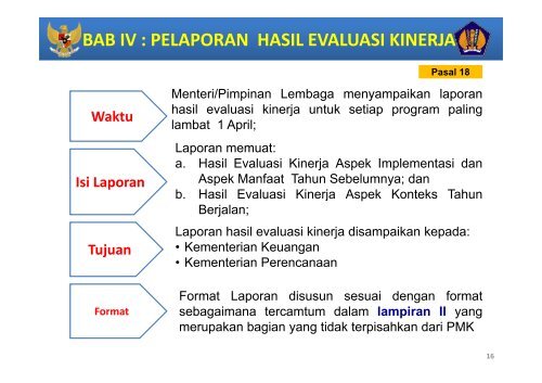 pengukuran dan evaluasi kinerja atas pelaksanaan rka-k/l