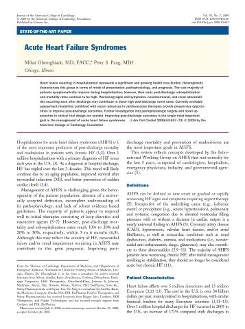 J Am Coll Cardiol. 2009 Feb 17 - Department of Medicine