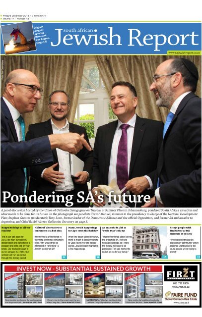 05-December-2013 - SA Jewish Report