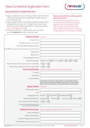 New Connection Application Form - Npower