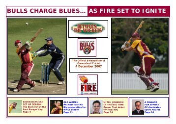 bulls charge bluesâ¦ as fire set to ignite - Queensland Cricket