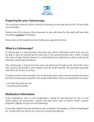 Preparing for your Colonoscopy What is a ... - Western Health
