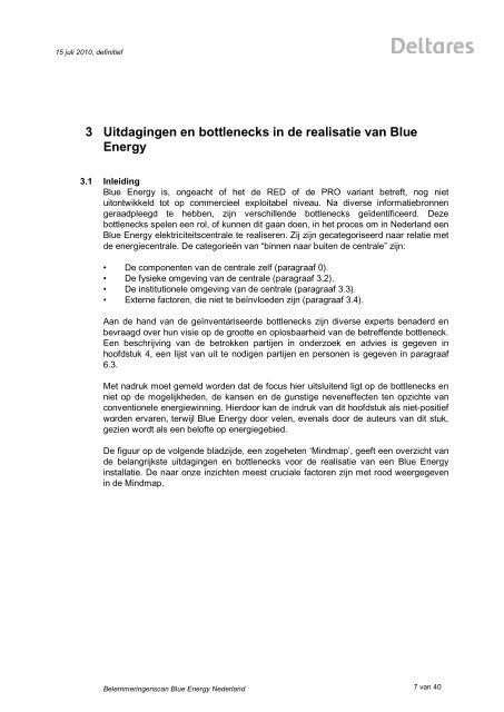 Belemmeringenscan Blue Energy Nederland - Wageningen UR E ...