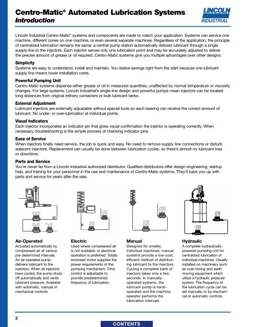 Centro-Matic Lubrication System - Major Furnace Australia provides ...