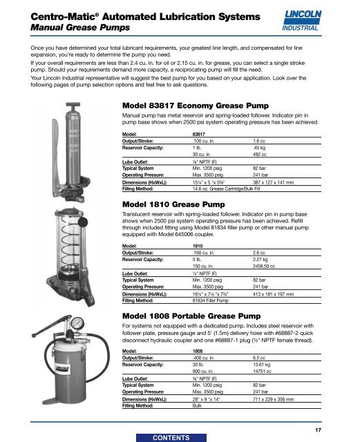 Centro-Matic Lubrication System - Major Furnace Australia provides ...