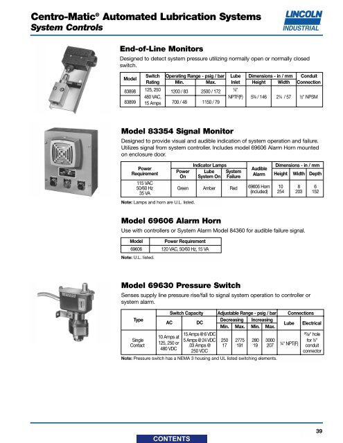 Centro-Matic Lubrication System - Major Furnace Australia provides ...