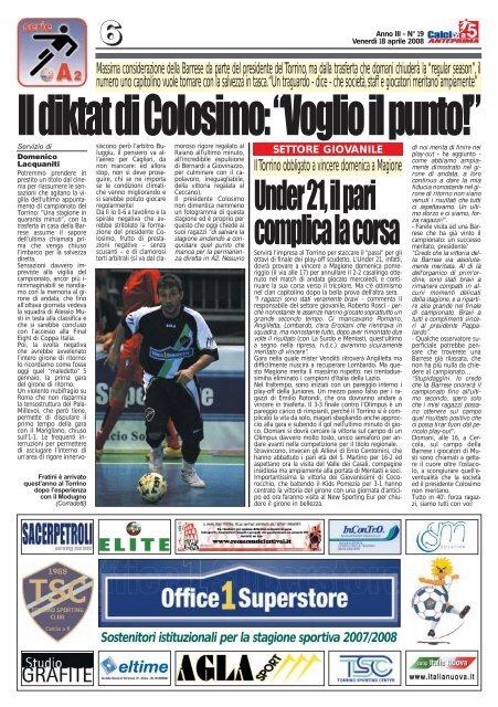 calcio a 5 anteprima 3/08