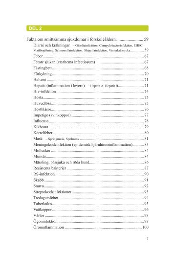 DEL 2 Fakta om smittsamma sjukdomar i ... - Guldkusten