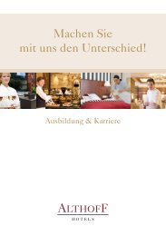 Ihre Mitarbeiterbroschüre - Althoff Hotels & Residences