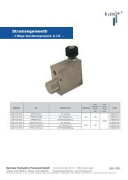 Stromregelventil - Hydrobar Hydraulik & Pneumatik GmbH