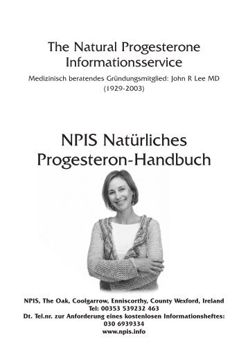 Progesteron - The Natural Progesterone Information Service (NPIS)
