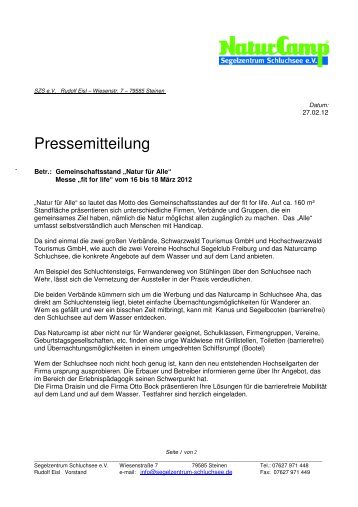 Pressemitteilung - Messe Freiburg